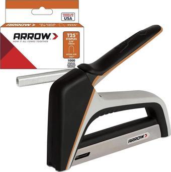 Arrow T25X 10-14mm Profesyonel Mekanik Kablo Zımba Tabancası + 1100 Adet Zımba