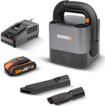 WORX WX030 20Volt 2.0Ah. 30W/10Kpa Li-ion Flexi Esnek Hortumlu Profesyonel Kompakt Şarjlı Süpürge