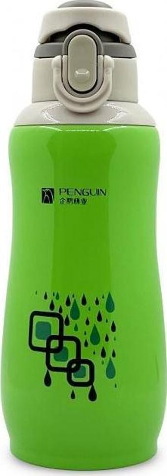 Sema Baby Penguen Kilitli Paslanmaz Çelik Bebek Termosu 600 Ml - Yeşil