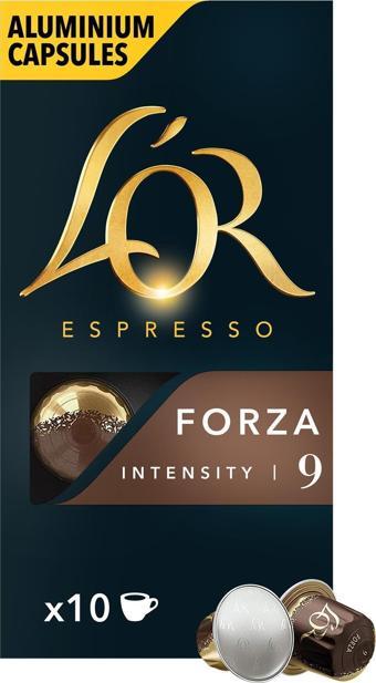 L'OR - Forza - Intensity 9 - Nespresso Uyumlu 10 Adet Alüminyum Kapsül Kahve