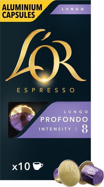 L'OR - Lungo Profondo - Intensity 8 - Nespresso Uyumlu 10 Adet Alüminyum Kapsül Kahve