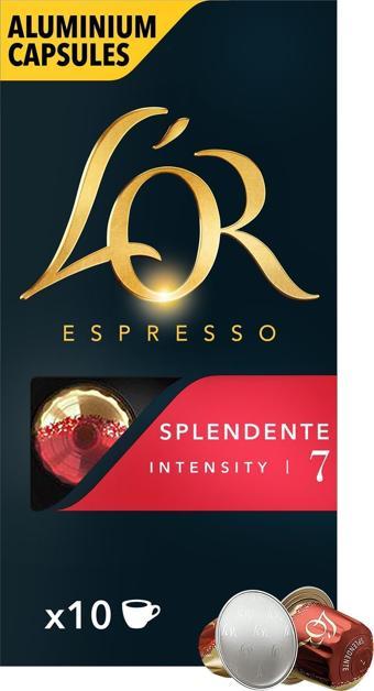 L'OR - Splendente - Intensity 7 - Nespresso Uyumlu 10 Adet Alüminyum Kapsül Kahve