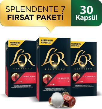 L'OR - Splendente - Intensity 7 - Nespresso Uyumlu Kapsül Kahve Fırsat Paketi 10 x 3 Paket (30 Adet)