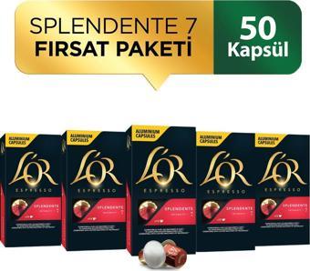 L'OR - Splendente - Intensity 7 - Nespresso Uyumlu Kapsül Kahve Fırsat Paketi 10 x 5 Paket (50 Adet)