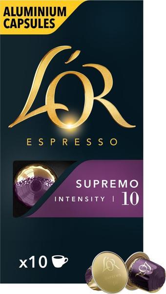 L'OR - Supremo - Intensity 10 - Nespresso Uyumlu 10 Adet Alüminyum Kapsül Kahve