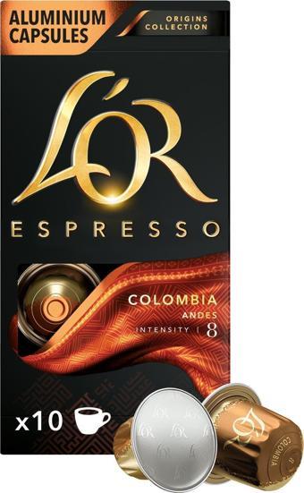 L'OR Espresso Origin Colombia 8 Kapsül Kahve 10 Adet