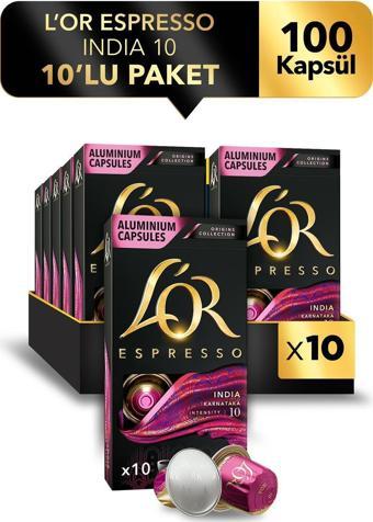 L'OR Espresso Origin India Kapsül Kahve 10 x 10 Paket ( 100 Adet )