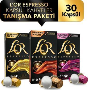 L'OR Espresso Origin India-Colombia-Guatemala 3'lü Tanışma Paketi 30 Kapsül