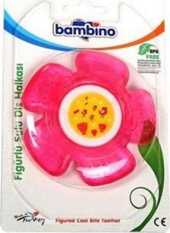 Bambino Figürlü Sulu Diş Halkası - Pembe