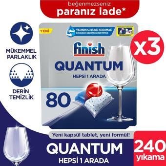 Finish Quantum 240 Tablet Bulaşık Makinesi Deterjanı (80x3)