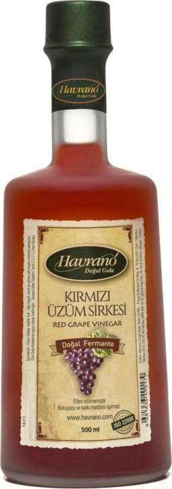 Ataay Havrano Kırmızı Üzüm Sirkesi 500 Ml