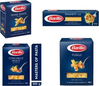 Barillla Barilla Spagetti Midye Burgu Kalem Makarna 500 gr. x 4