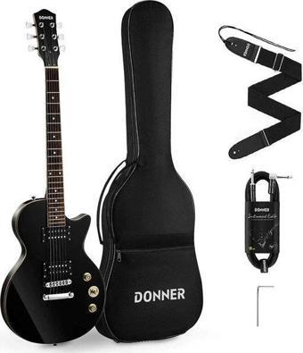 Donner DLP-124B LP Elektro Gitar Paketi (Siyah)