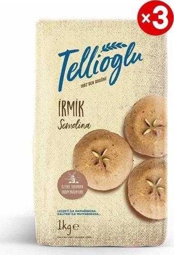 Tellioğlu Değirmen Irmik 1 Kg ×3 Adet