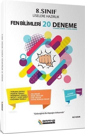 8. Sınıf Liselere Hazırlık Fen Bilimleri 20 Deneme - Branş Akademi