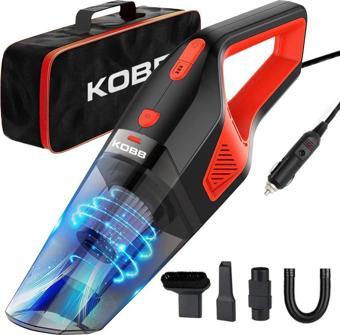 KOBB KBV12 12Volt/120Watt Araç Süpürgesi + 5 Parça Aksesuar Seti + Taşıma Çantası