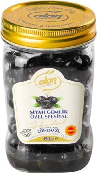 Alan Siyah Gemlik Zeytin 201-230 Kalibre 450 g ℮