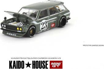 Mini GT Kaido House Datsun 510 Wagon Carbon Fiber V3 076