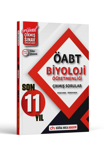 Dijital Hoca 2024 ÖABT Biyoloji Son 11 Yıl Orijinal Çıkmış Sınav Soruları Video Çözümlü Dijital Hoca Akademi - Dijital Hoca Akademi