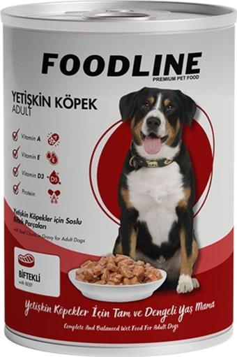 Foodline Biftekli Yetişkin Köpek Konservesi 400 Gr