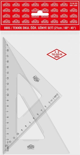 Hatas Teknik Okul Gönye Seti 21cm 0805