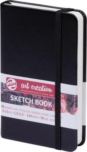 Talens Art Creation Sketch Book 9x14cm 140g 80yp Sert Kapak Eskiz Defteri Siyah / 9314001M