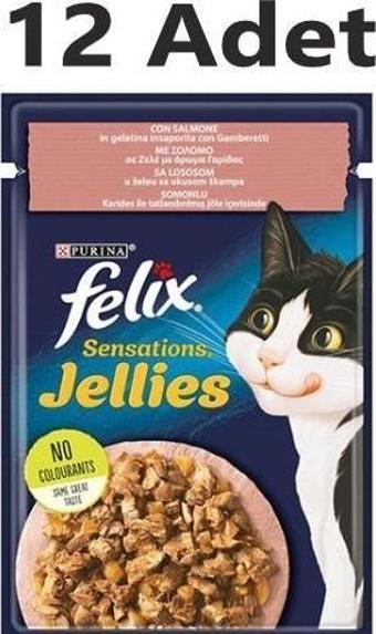 Felix Sensation Somon Karidesli Kedi Yaş Mama 85 gr x 12 Adet