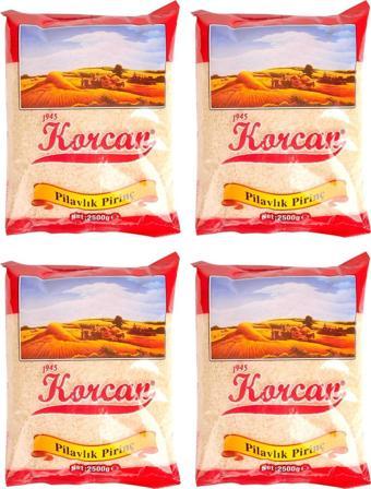 Korcan Pilavlık Pirinç 2500 gr 4 lü (10 kg)