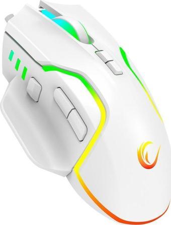 Rampage Miracle M2 Usb Beyaz 8 Tuşlu RGB 7200dpi Gaming Oyuncu Mouse