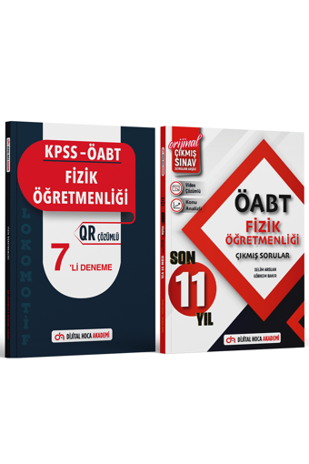 Dijital Hoca 2024 ÖABT Fizik Son 11 Yıl Orijinal Çıkmış Sorular+Lokomotif 7'li Deneme İkili Set - Dijital Hoca Akademi