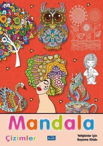 Mandala - Çizimler - Yetişkinler İçin Boyama Kitabı - Kolektif  - Parıltı Yayınları