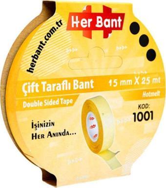 Her Bant Çift Taraflı Kağıt Bant Askılı 15Mm X 25 Metre