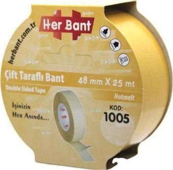 Her Bant Çift Taraflı Kağıt Bant Askılı 48Mm X 25 Metre