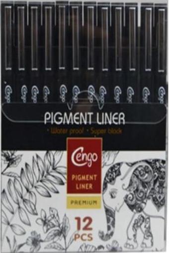 Cengo  Pigment Liner Teknik Çizim Kalem Seti 12li