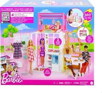 Barbie'nin Taşınabilir Portatif Evi Yeni Seri HCD47 Lisanslı Ürün