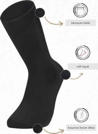 Kral Socks (3 Çift ) Klasik Uzun Boy Mevsimlik Dikişsiz Erkek Bambu Soket Çorap