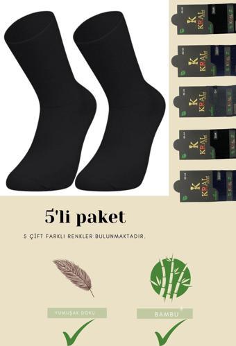 Kral Socks Premium Busines (5 Çift ) Klasik Uzun Boy Mevsimlik Dikişsiz Erkek Bambu Soket Çorap