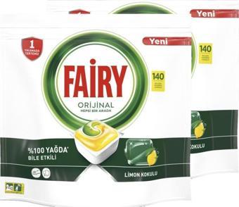 Fairy Hepsi Bir Arada 280 Yıkama Bulaşık Makinesi Deterjanı Kapsülü Limon Kokulu