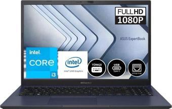 Asus Expertbook Intel Core I3-1215U 16Gb 256 Ssd 15.6"Fhd Free Dos B1502Cba-I38512B0D02