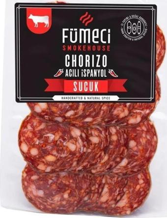 Fümeci Smokehouse %100 Dana Fermente İspanyol Sucuk Acılı Chorizo 1000 g ℮