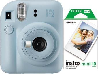 Instax Mini 12 Fotoğraf Makinesi+Askı+pil +10’lu film (MAVİ)