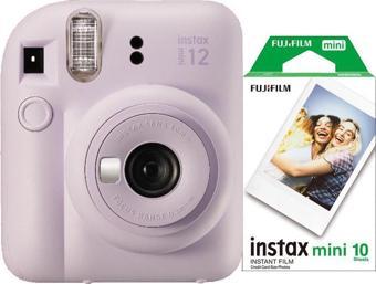 Fujifilm İnstax Mini 12 Fotoğraf Makinesi+Askı+pil +10’lu film (LİLA)