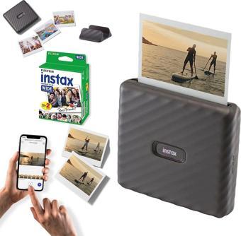 Instax Link Wide Akıllı Telefon Yazıcı (Siyah) + 20'li Film