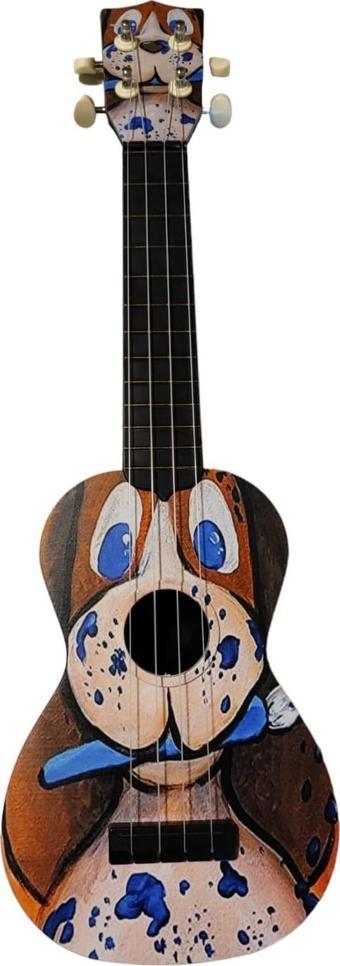 Hawiian XU21DOG Soprano Ukulele Köpek Desen Kapak