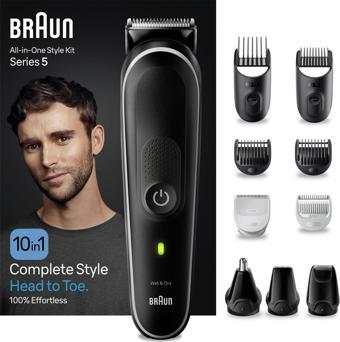 Braun Series 5 MGK5440 Hepsi Bir Arada Şekillendirme Seti, 10’u 1 Arada Erkek Bakım Kiti