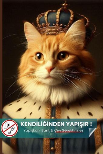 Pi Papers Kral Kedi Posteri, Kral Kedi Posteri, Yüksek Çözünürlüklü Akıllı Kağıt Poster, Yapay Zeka Tasarım