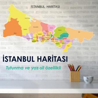 Pi Papers Renkli Istanbul Haritası, Yapışkansız Kendiliğinden Tutunan, Pratik, Statik Akıllı Kağıt Harita