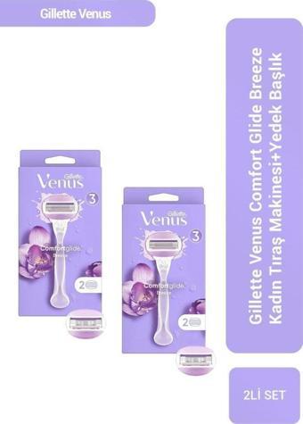 Gillette Venus Comfort Glide Breeze Tıraş Makinesi+Yedek Başlık X2 Adet