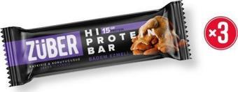 Züber Yüksek Protein Bar Badem Ezmeli 45g X 3 Adet