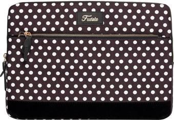 13-14 Inch Black Polka Dot Macbook- Laptop Bag